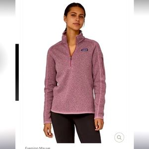 Patagonia Better Sweater 1/4 zip Evening Mauve XXS